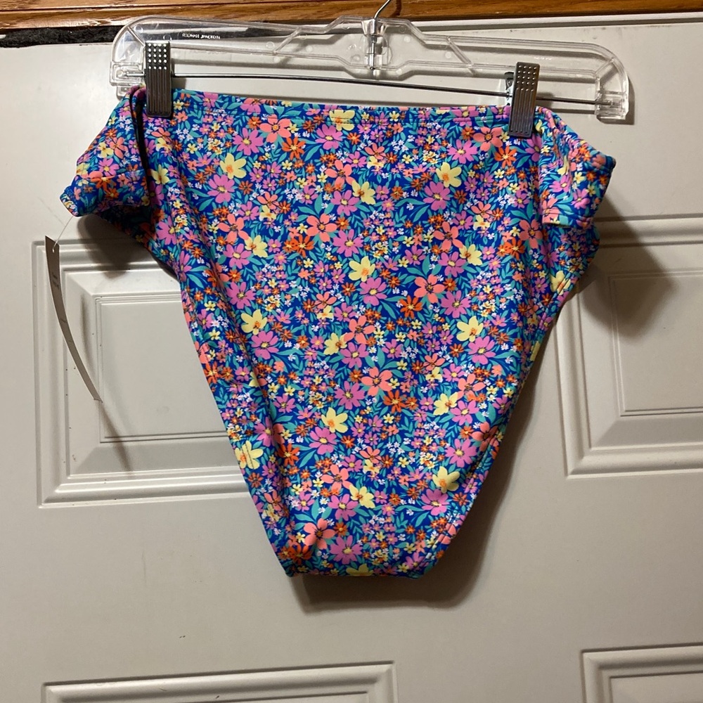 Floral High-Waist Bikini Bottoms - Bright Multicolor XXL NWT